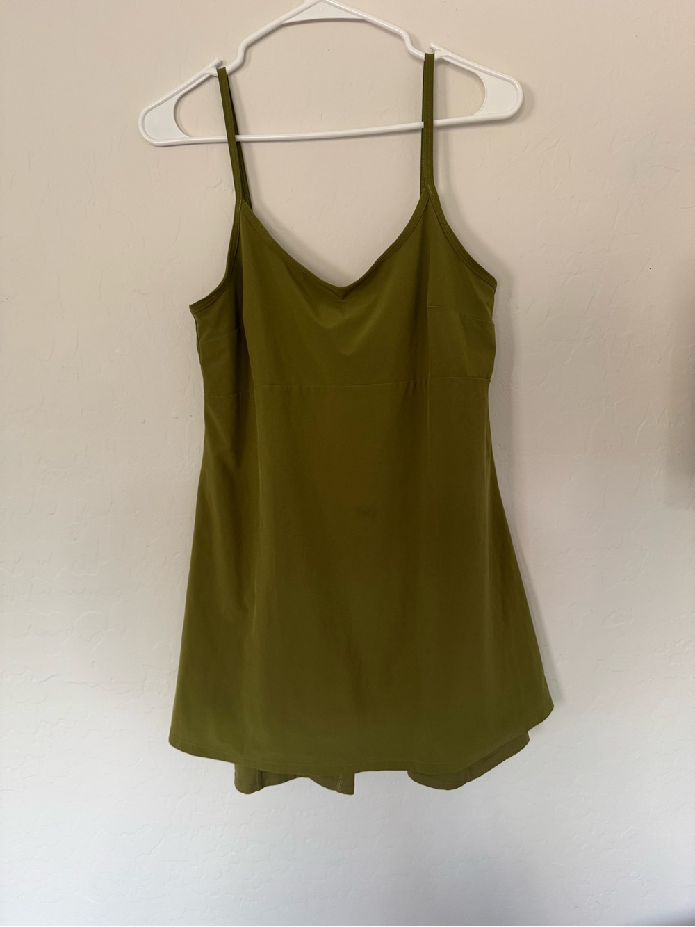 Fabletics Olive Green Spaghetti Strap Tennis Dress